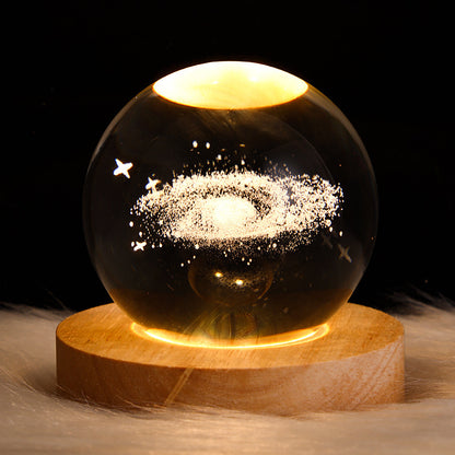 3D Planetary Crystal Ball – A Mesmerizing Cosmic Glow