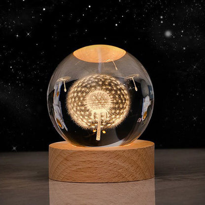 3D Planetary Crystal Ball – A Mesmerizing Cosmic Glow