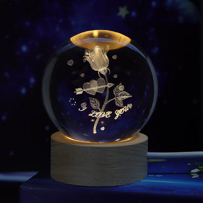 3D Planetary Crystal Ball – A Mesmerizing Cosmic Glow