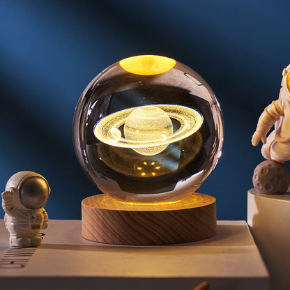 3D Planetary Crystal Ball – A Mesmerizing Cosmic Glow