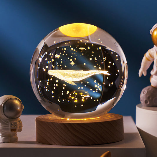 3D Planetary Crystal Ball – A Mesmerizing Cosmic Glow