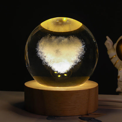 3D Planetary Crystal Ball – A Mesmerizing Cosmic Glow