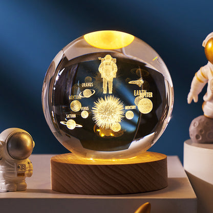 3D Planetary Crystal Ball – A Mesmerizing Cosmic Glow