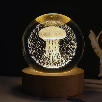 3D Planetary Crystal Ball – A Mesmerizing Cosmic Glow