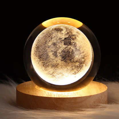 3D Planetary Crystal Ball – A Mesmerizing Cosmic Glow