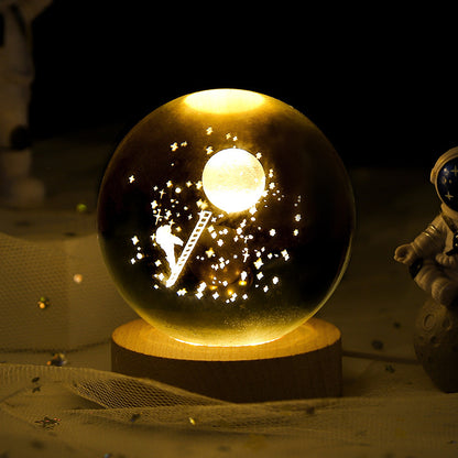 3D Planetary Crystal Ball – A Mesmerizing Cosmic Glow