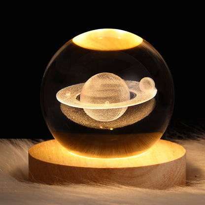 3D Planetary Crystal Ball – A Mesmerizing Cosmic Glow