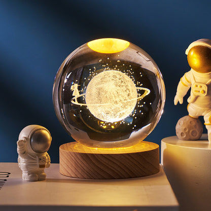 3D Planetary Crystal Ball – A Mesmerizing Cosmic Glow